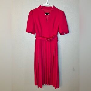 Karen Millen Vibrant Pink Midi Dress